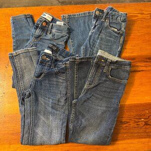 Girls’ Jeans Bundle – 4 Pairs, Size 7, Adjustable Waist